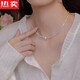SNQP Hong Kong and Macao Light Luxury High-end Quality Broken Silver Pearl Pendant Necklace Women's Light Luxury High-grade Clavicle Chain 2025 Trendy Broken Silver Pearl Necklace