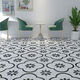 All-Ceramic Nordic 60*60 Schwarz-Weiß-Blumenfliesen-Restaurant-Bekleidungsgeschäft Badezimmer Anti-Rutsch-Laden-Resistant Floor Fliesen 600600 6603