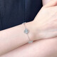 Avani platinum bracelet PT950 laser five-leaf clover, classic, simple and fresh, gift for girlfriend, platinum four-leaf clover bracelet, about 14-15g