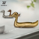 Ni Zhier 304 stainless steel duck chopstick holder household chopstick holder spoon holder hotel restaurant tea house banquet tabletop DW1222 duck chopstick holder gold