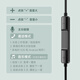 Aigo wired earphones 3.5mm round hole round head mobile phone earphones with wired sleep game music sports metal cavity suitable for computer notebook desktop A110