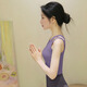 Double Show 2025 Super Hot Yoga Wear Women's High-end Suit Macaron Sports Vest Beautiful Fitness Pilates Training Wear Platycodon Purple Top S 80-100