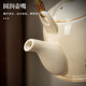 Panda teapot household ceramic teapot tea cup afternoon tea tea set cup set birthday gift ceramic panda bamboo handle teapot (everything goes well)