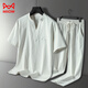 
Catman (MiiOW) 2025 new pajamas for men's summer modal ice silk short-sleeved trousers for men's outfits. 9906 gray-blue [short-sleeved + shorts] suit L [85-105Jin [Jin equals 0.5 kg]]