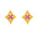 Saturday Welfare Lottery Tourmaline Gold Pure Gold Star Earrings Birthday Gift J0916105 About 0.73g Pair