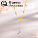 QIWN 18K Gold Necklace Streaming Butterfly Set Chain Fashion Personalized Clavicle Chain Pendant as a Gift for Your Girlfriend 18K Gold Streaming Butterfly Necklace