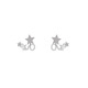 Mansheng star ear clip women's pierced earrings new light luxury high-end niche ear bone clip ear hanging temperament silver earrings twisted star ear clip