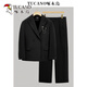 Woodpecker Casual No-Iron Suit Jacket Men's Suit with Draping Feeling and High-Level Feeling Loose and Handsome Commuting Suit Glacier Gray Single Suit 3XL