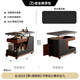 Fasati government subsidized living room side table movable sofa side table Italian minimalist side cabinet trolley coffee table storage rack BJ3023 black + walnut color. Movable trolley side table