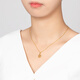 Mingzuan International 18k gold pendant au750 universal buckle God of Wealth pendant fashion trend neck ornament clavicle chain birthday gift for girlfriend