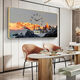 2025 neuer Stil der dekorativen Maluhr Walluhr Perpetual Kalender Wohnzimmer Dining Uhr Moderne einfache und atmosphärische Hängemalerei Uhr Horizontale Länge 120 cm vertikaler Höhe 60 cm abgerundetem Aluminiumlegierschwarze Schwarzer Rahmen Upgraded Modell C62.96 Perpetual Kalendertemperatur Temperatur Temperatur Temperatur