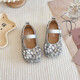 Children's Princess Shoes 2025 Spring and Autumn New Girls' Shoes Soft Sole Little Girls Crystal Shoes Baby Single Shoes Performance Shoes Silver 24