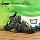 Jeep children's sandals summer new model for large children Jeep children's shoes non-slip boys and girls outdoor non-slip breathable beach shoes military green 28 shoes inner length about 18.3cm