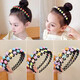 Children's hairband headband little girl anti-slip pressure hairpin headdress cute baby broken hair hair accessories girls hairpin 5 pack children's cartoon hairband style mixed hair