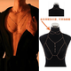 Shixi chest chain men's body chain large size sexy and sexy high-end collar necklace bar decorative chain couple waist chain boys silver chest chain + necklace