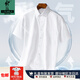 国际米勒高端系列男士短袖衬衫商务休闲正装职业上班棉免烫纯色白衬衣男 DX6628 40