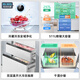 Meiling worry-free embedded 511L French-style multi-door refrigerator ultra-thin zero-embedded dual system dual cycle first-level energy efficiency frost-free antibacterial large capacity white BCD-511WP9CZX national subsidy
