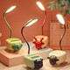 USB plug-in table lamp LED cartoon desktop ornament children's gift night light cute little desk lamp kindergarten gift cute pet lamb + pen holder function + plug-in style random color