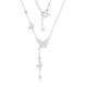 BOC Yijin PT950 laser butterfly tassel platinum necklace for women, platinum pendant jewelry, birthday and Valentine's Day gift for girlfriend, laser butterfly tassel chain set, gold weight is about 5.8g