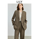 LILY2025 new autumn women's clothing contains sheep wool worsted retro old money style casual commuter blazer suit 706 camel M