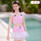 Girls' one-piece princess dress swimsuit split quick-drying skin-friendly cartoon seaside clothes 9859-Xueya One size [145-155CM, 60-70Jin[Jin equals 0.5 kg]]