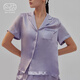 Sinon Silk Pajama Set Couple's High-Quality 100% Mulberry Silk Short-Sleeved Homewear Gift Box Dailan Women's S
