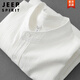 JEEP SPIRIT men's stand collar white short-sleeved shirt men's Japanese pure cotton round neck three-quarter sleeve t-shirt Henry collar textured shirt C1020-white-three-quarter sleeve L Recommended 90-110Jin Jin equals 0.5 kg