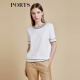 Puertos Mall Shopping Mall Style Tiende Spring NUEVO Estilo 'Línea de contraste Top' LD8K723PZE019 Blanco-Black-2 M