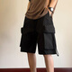 Mai Chaoshang Summer American Working Apparel New Shorts Men's Large Pockets Versatile Casual Outdoor Wearing Five-Part Tight Pants Straight-Line Slimming Mid-Pants Khaki 9901 S Recommended 80-90Jin [Jin equals 0.5 kg]