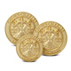 GIEVES CHARLES24K gold-plated embossed gold buttons, men's suit coat gold-plated buttons, two skulls (suit placket)