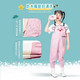 Children's sea jumpsuit, full-body waterproof rain pants, rain boots, one-piece waders, play suit, wading kindergarten equipment, children's yellow suspender pants, size 36