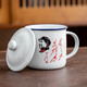 Ceramic retro nostalgic mug with lid large capacity water cup boys old-fashioned tea jar classic old cadre tea cup serving the people 450ml 401-500ml