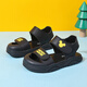Diney Disney Children's Sandals 2025 Summer Children's Shoes Lightweight Beach Shoes Soft Sole Outdoor Non-Slip Sandals Black 36