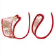 Both men and women can use invisible C-string sexy underwear, transparent lace couple underwear set, butt-revealing thong panties, D077 rose red men's model, one size fits all