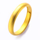 Dewey Fan 999 pure gold-plated silver G24K gold ring live ring ring index finger ring couple gift to girlfriend, ring ring 2 grams (gold layer thickened)