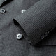 MONTAGUT spring and autumn men's double-breasted plaid suit business jacket crisp gray M /48