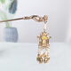 Mengyi Luminous Tassel Golden Lantern Hairpin Pavilion West Lake Palace Lantern Hairpin Hairpin Ancient Style Hair Accessory Mid-Autumn Festival Gift Phoenix Crown + Palace Lantern 2