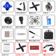 OIMGDIY teaching four-axis assembly UAV aircraft aerial photography quadcopter mini remote control model set 1 minute battery life ducted spiral blade set