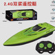 Zhen Meng remote control boat toy can be launched into the water to simulate high-speed speedboat electric ship for children and boys water boat model upgrade 24G green 26CM sculls high-speed speedboat waterproof