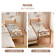 Quanyou Home solid wood crib adjustable multi-purpose 0.6m bedroom home log style splicing bed KS
