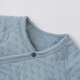Tongtai (TONGTAI) baby jumpsuit autumn and winter pure cotton warm newborn clothes baby jacquard butterfly harem blue 59cm