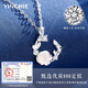 Ginqianhui 999 sterling silver camellia necklace for women, high-end light luxury pendant, Valentine's Day birthday gift for girlfriend and wife Yueshang Camellia Necklace/999 pure silver + merchant delivery/free engraving 2025 new Valentine's Day gift/rose gift box for wife/with certificate