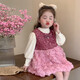 G.duck one-year-old dress baby girl autumn and winter style girls velvet suit princess skirt festive New Year's clothing children's dress red spring and autumn 90 recommended 9 months-1 year old 20-25 Jin Jin equals 0.5 kg