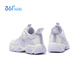361 Children's Cotton Shoes 2025 Winter Women's Large Leather and Velvet Warm Cushioning and Wear-Resistant Sports Shoes Purple 37