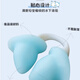 RICH YOUR HOME Swimming Nose Clip Silicone Earplugs Anti-Choking Nasal Congestion Diving Artifact Children's Set Baby Bath Supplies Medium (M) Sky Blue