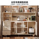 Four-bedroom house solid wood sideboard against the wall integrated storage cabinet coffee cabinet cabinet living room wine cabinet multi-functional tea cabinet storage cabinet walnut color length 160*width 40*height 132cm power track