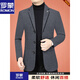 Luo Meng Suit Jacket Men's 2025 Autumn New Middle-aged Casual Wool Suit Spring and Autumn Top Dad's Clothing Brown 2579X Three Buttons Fabric S 165 Suitable for 95-100 Jin Jin equals 0.5 kg