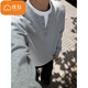 Cotton heavy fake two-piece Henry collar sweatshirt for men spring and autumn 2025 new loose simple casual bottoming shirt top X88 black regular high quality 33 2XL 140-160Jin Jin is equal to 0.5 kg