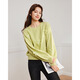 IEF/Aiyifu 2025 autumn and winter new style French sweet and gentle style commuting versatile bow woolen top pear yellow one size