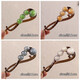 Simple and casual one-word twist clip on the back of the head, gradient color, new grab clip, high-end beaded rhinestone hair clip, one color each, 3 pieces